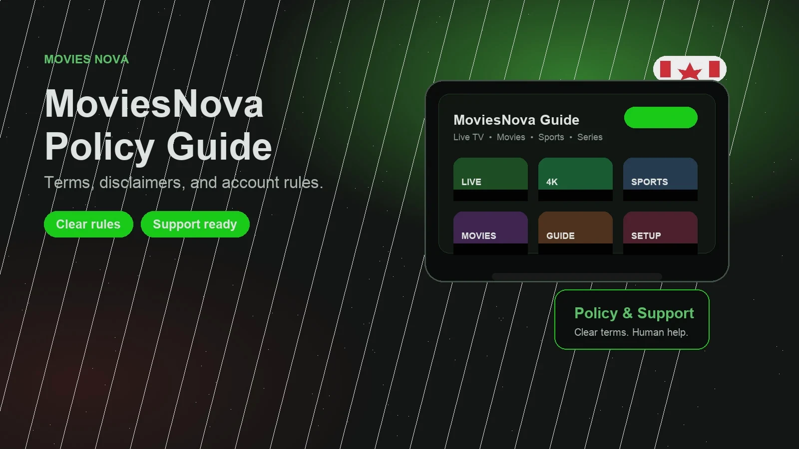 IPTV Canada Disclaimer – MoviesNova